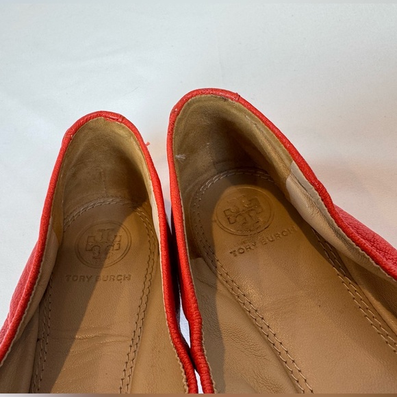 Tory Burch Allie Ballet Flats | Samba Orange / Coral Red - Picture 11 of 14